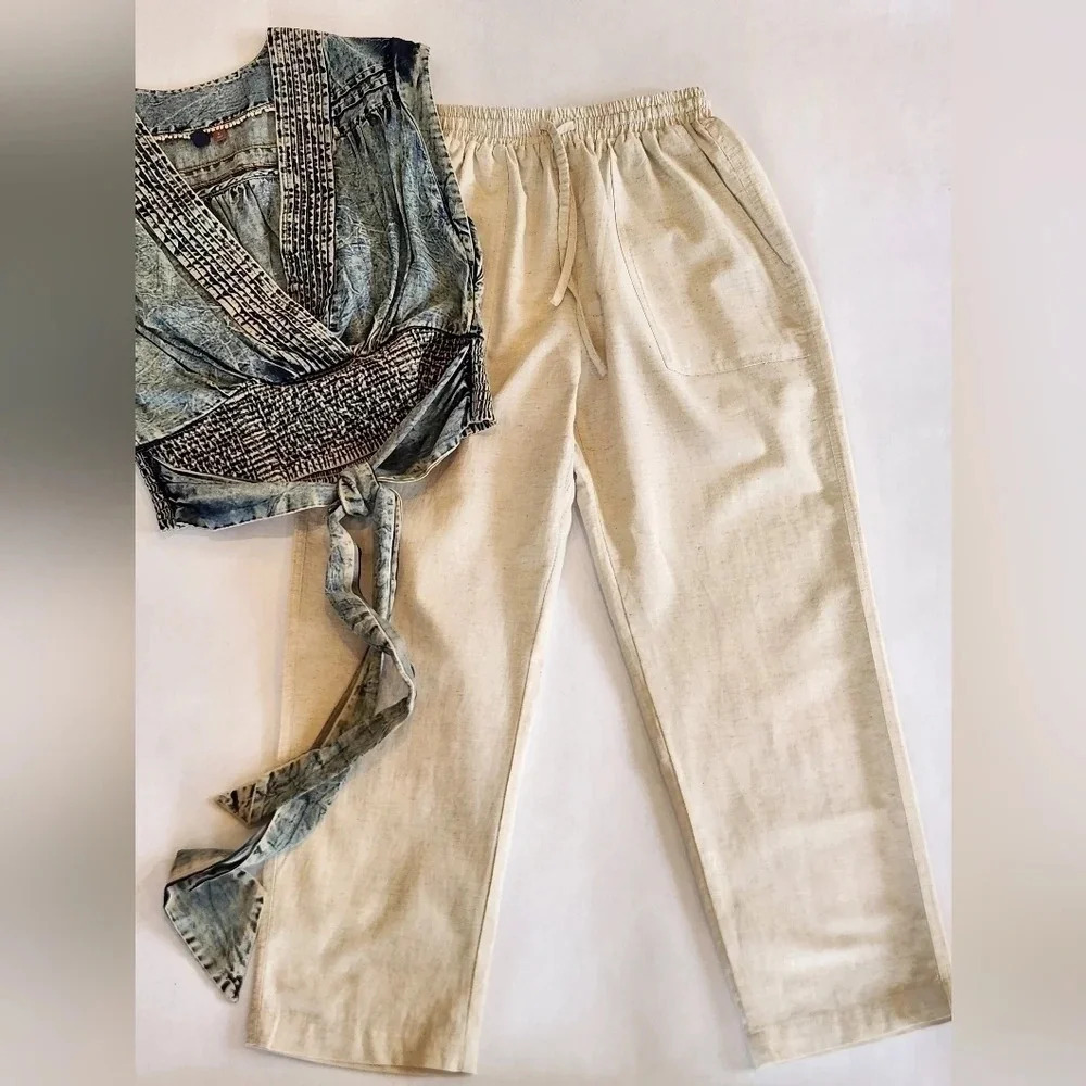 NWT || CHARLIE HOLIDAY || Dalia linen beach pants